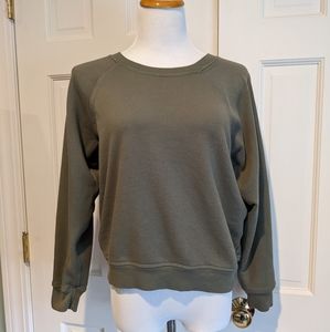 NSF Olive Green Cropped Sweatshirt SM